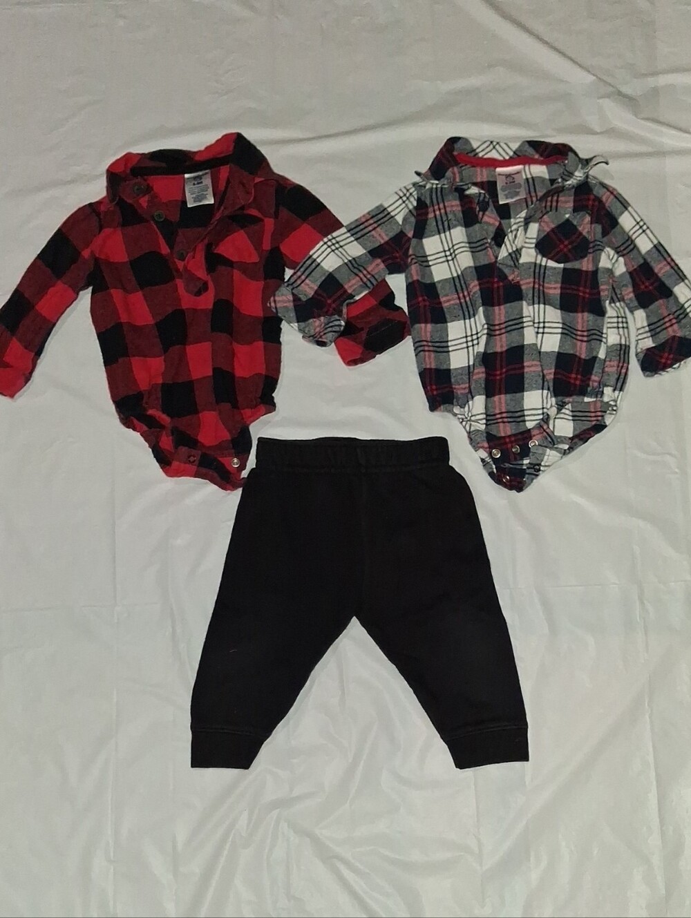 Garanimals Red and Black Plaid Matching Sets with Black Pants